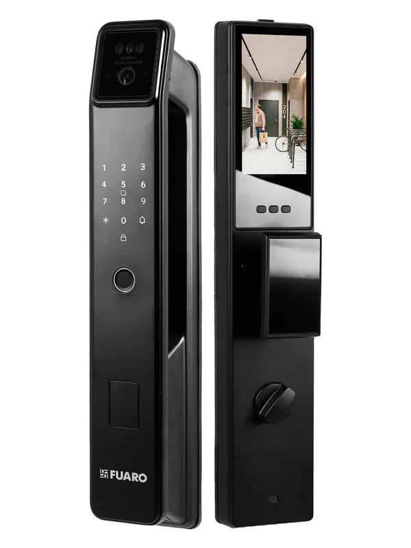 Умный замок Fuaro SLA-02.60.85 auto Tuya WiFi с камерой и экраном